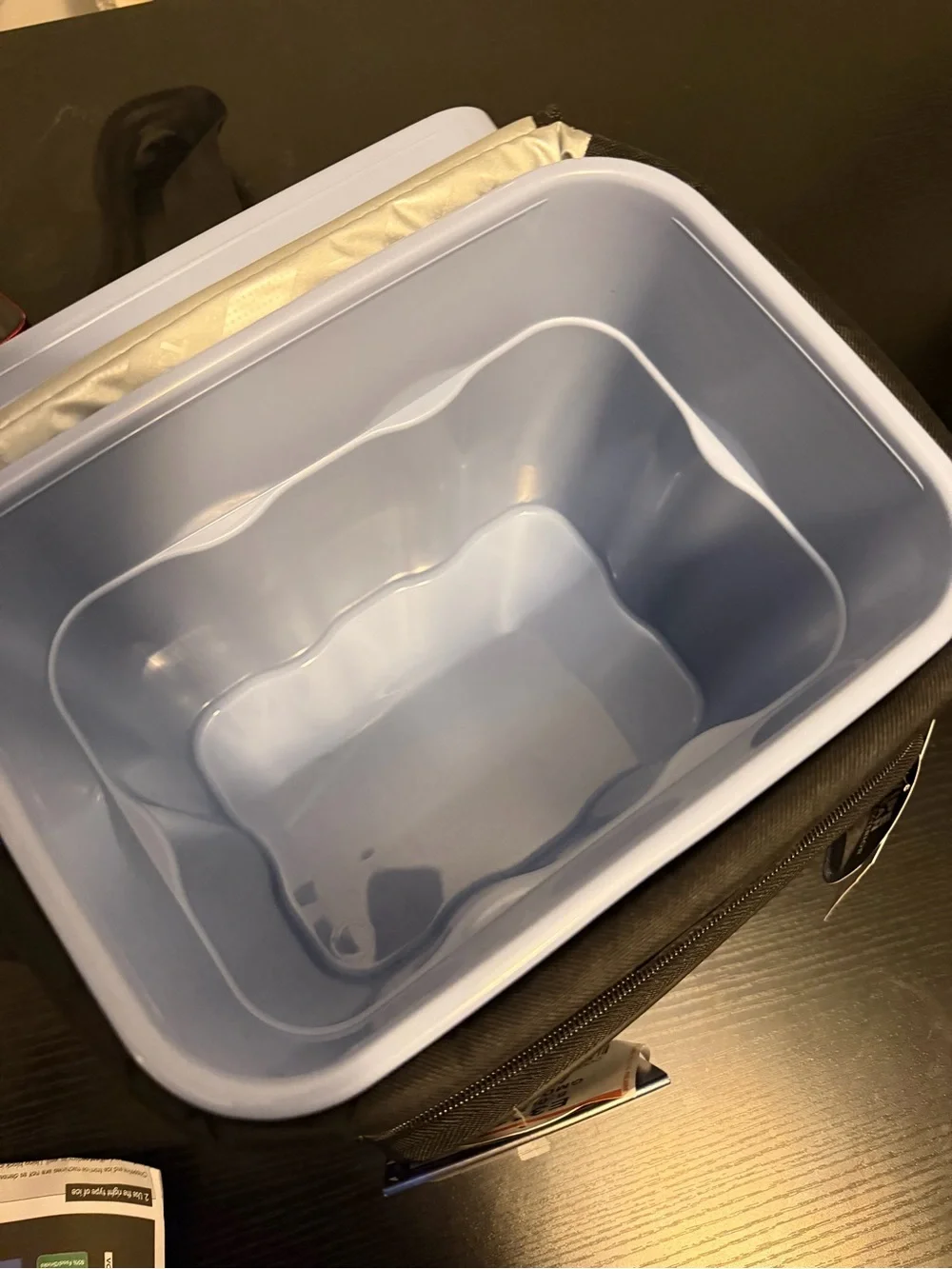 Titan Zipperless Cooler Bag in Light Blue with Black Trim
